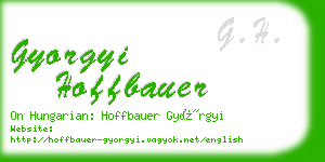 gyorgyi hoffbauer business card